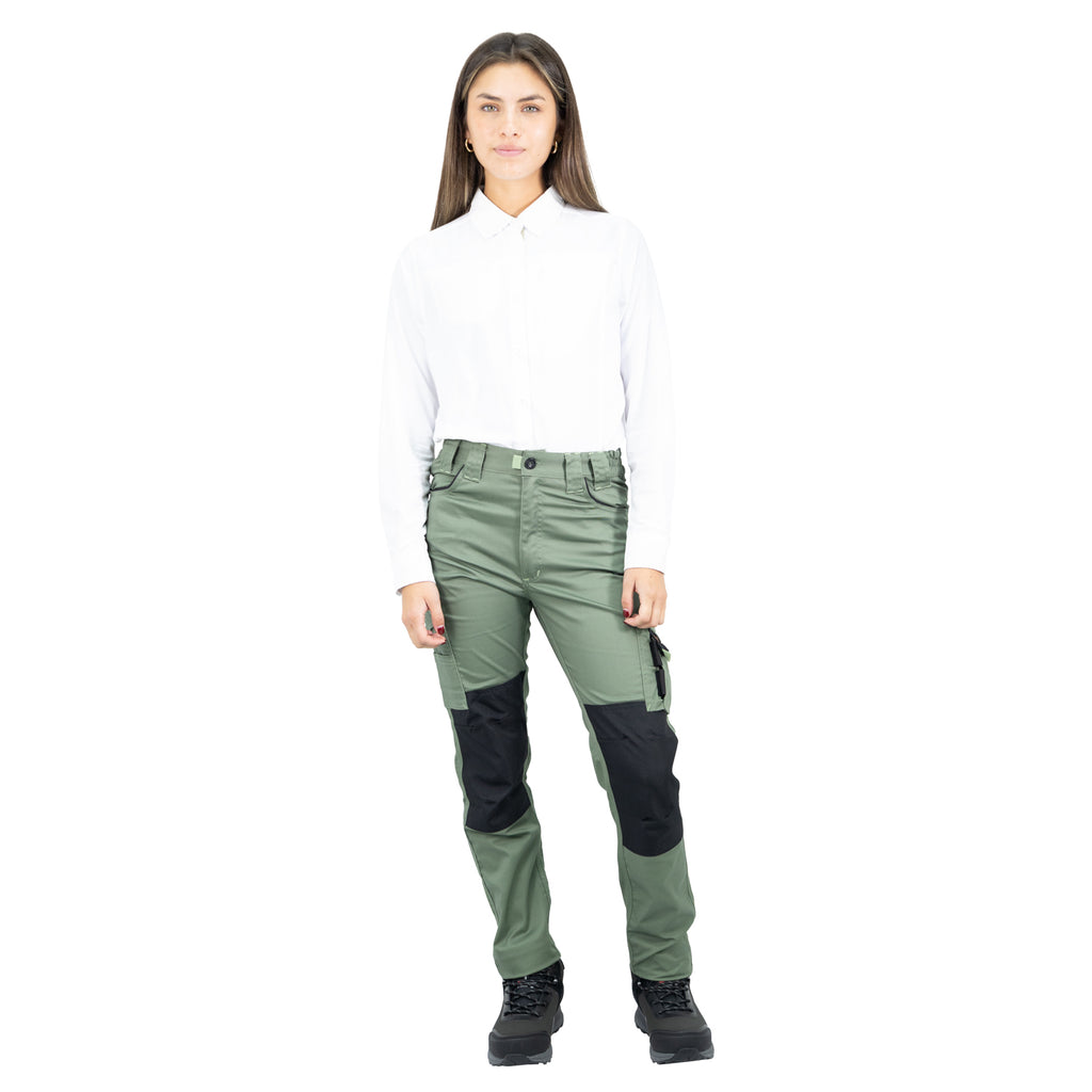Pantalón Cargo HW Dakota Spandex Mujer Verde Oliva