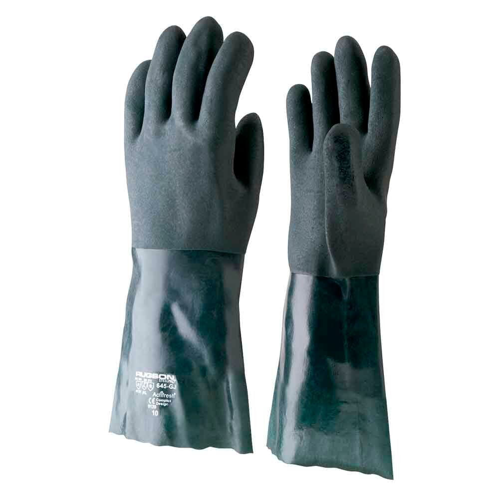 Guante Rugson 14" PVC Verde