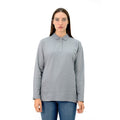 Polera Pique Quebec Manga Larga Gris Mujer