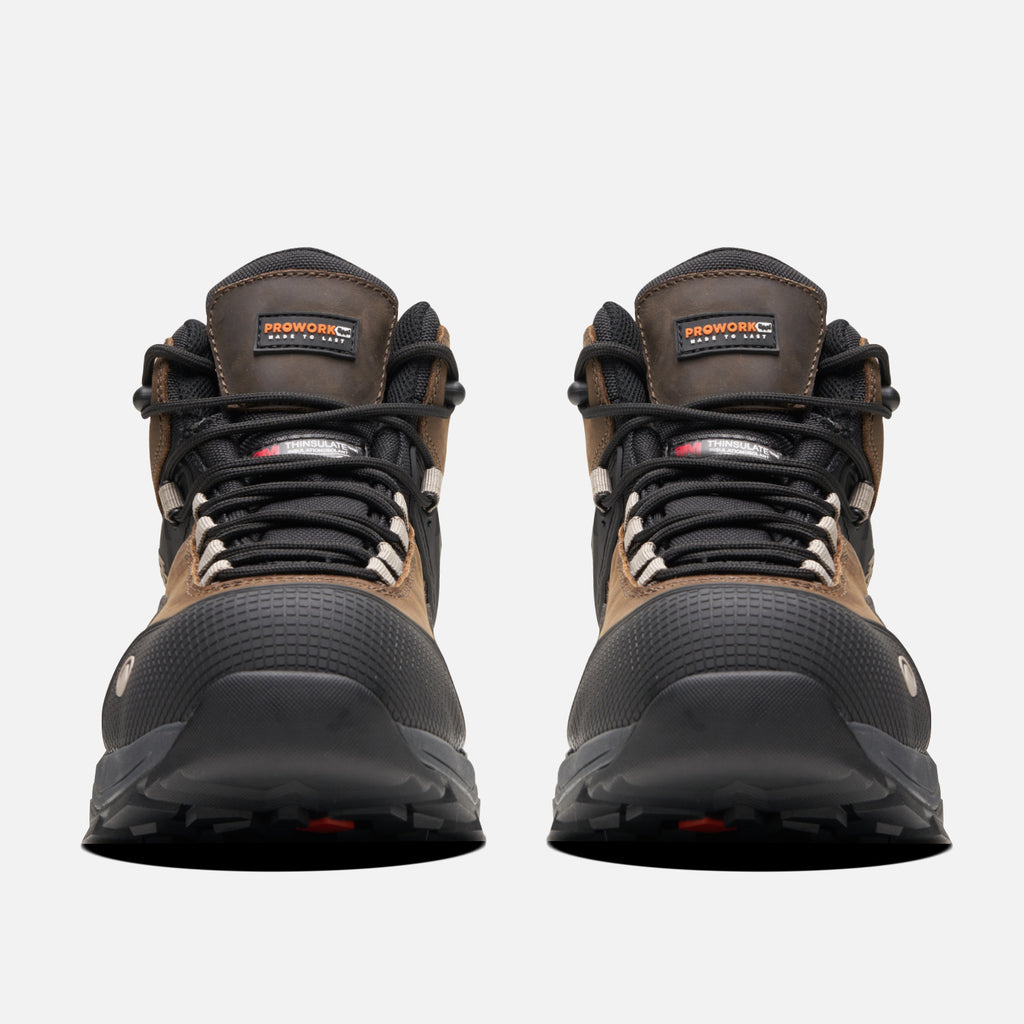 ZAPATO SEGURIDAD LIPPI PRO WORK HOMBRE ATMOS MID CAFÉ OSCURO