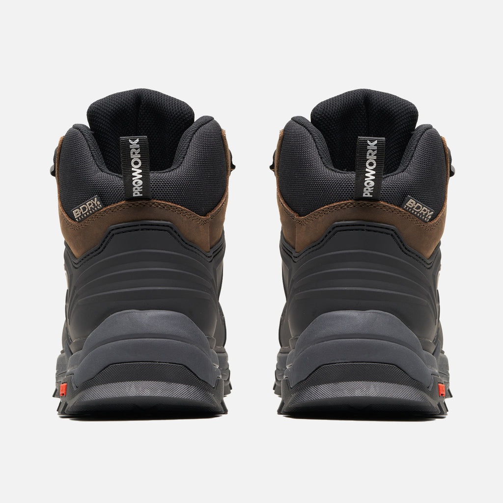ZAPATO SEGURIDAD LIPPI PRO WORK HOMBRE ATMOS MID CAFÉ OSCURO
