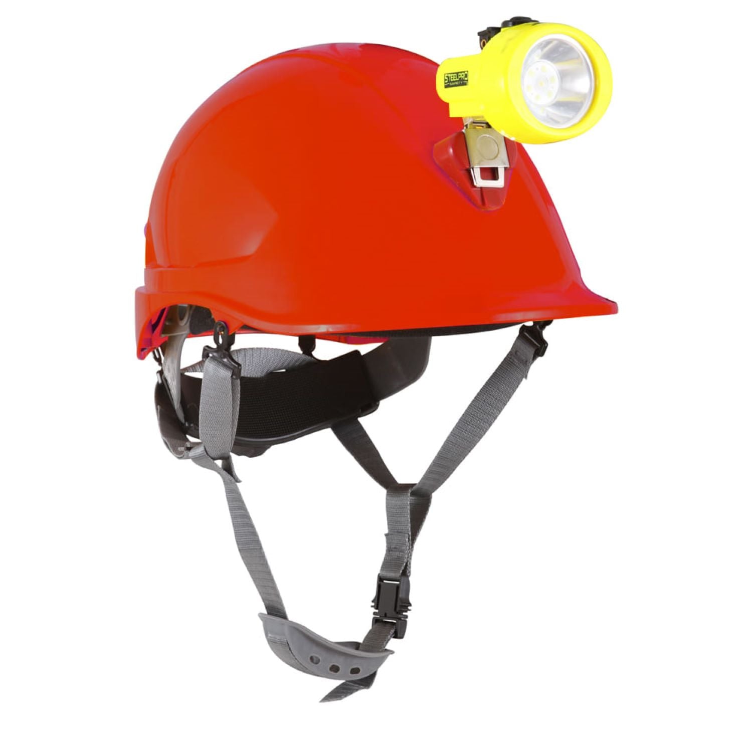 Casco Steelpro ABS MTA Rojo Con Portalámpara Full