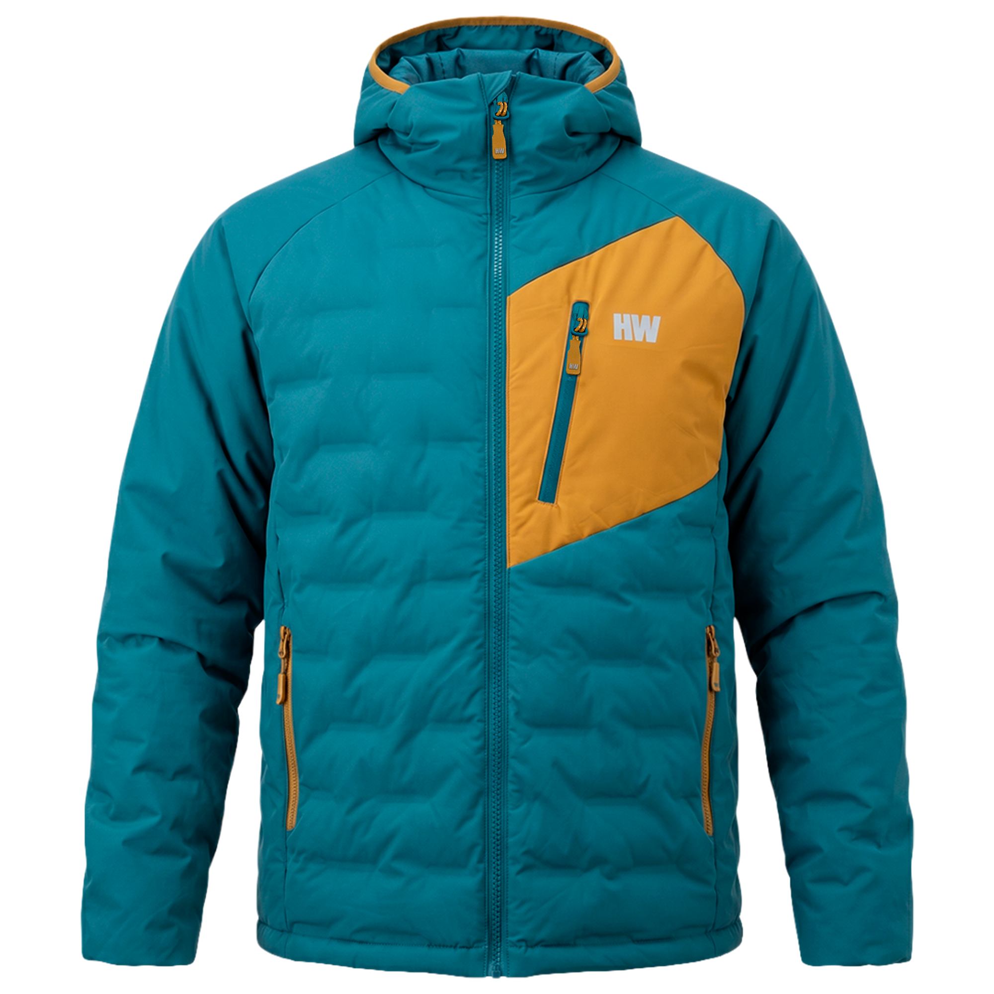 Parka Insulada HW Explorer Hombre Petroleo Mostaza