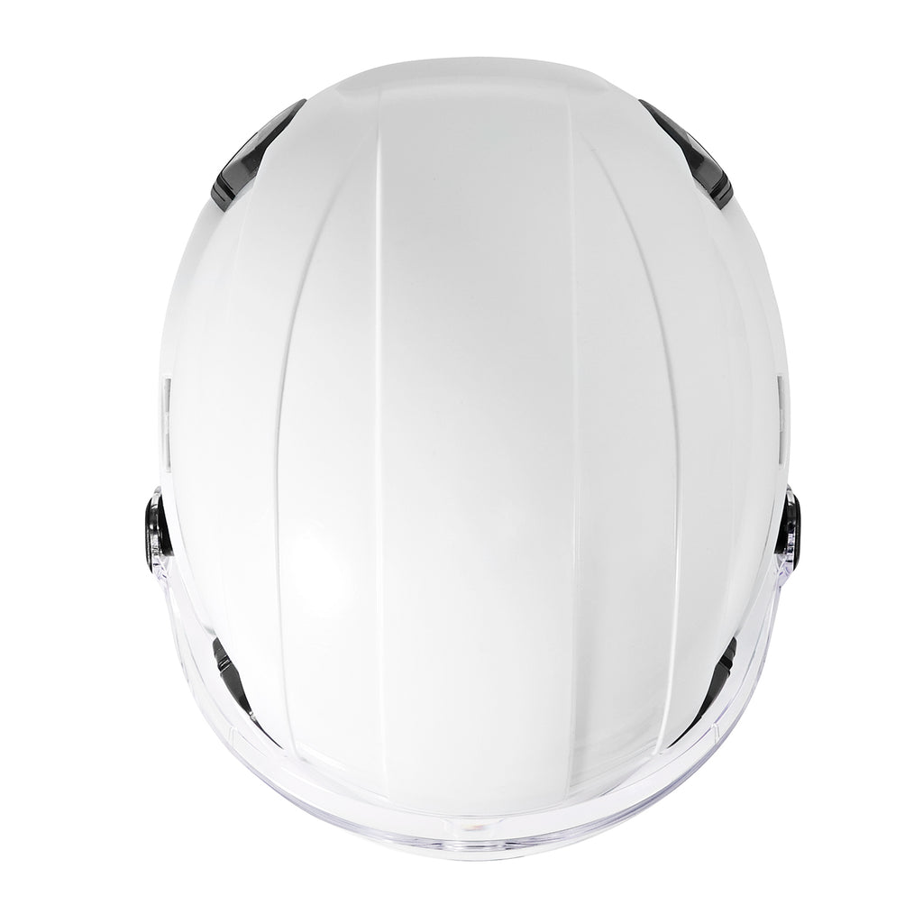 Casco Yako Steelpro Blanco con visera ISP