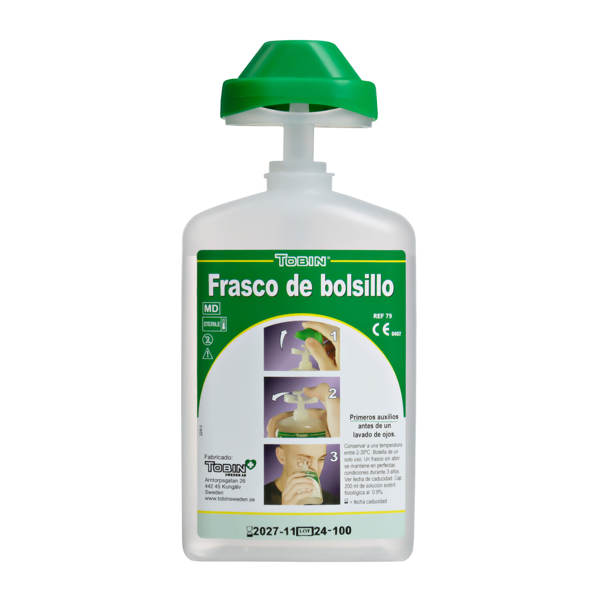 Botella Lavaojos Tobin (200 ml) - Tamaño Único