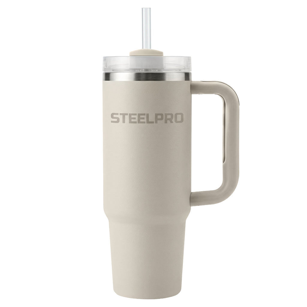 Mug Termico C/Bombilla Gris Claro