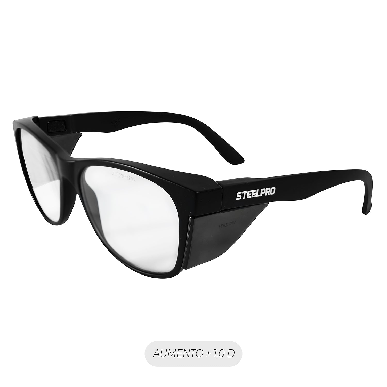Lente Seguridad Safeblack Claro Full Reader +1.0D Steelpro