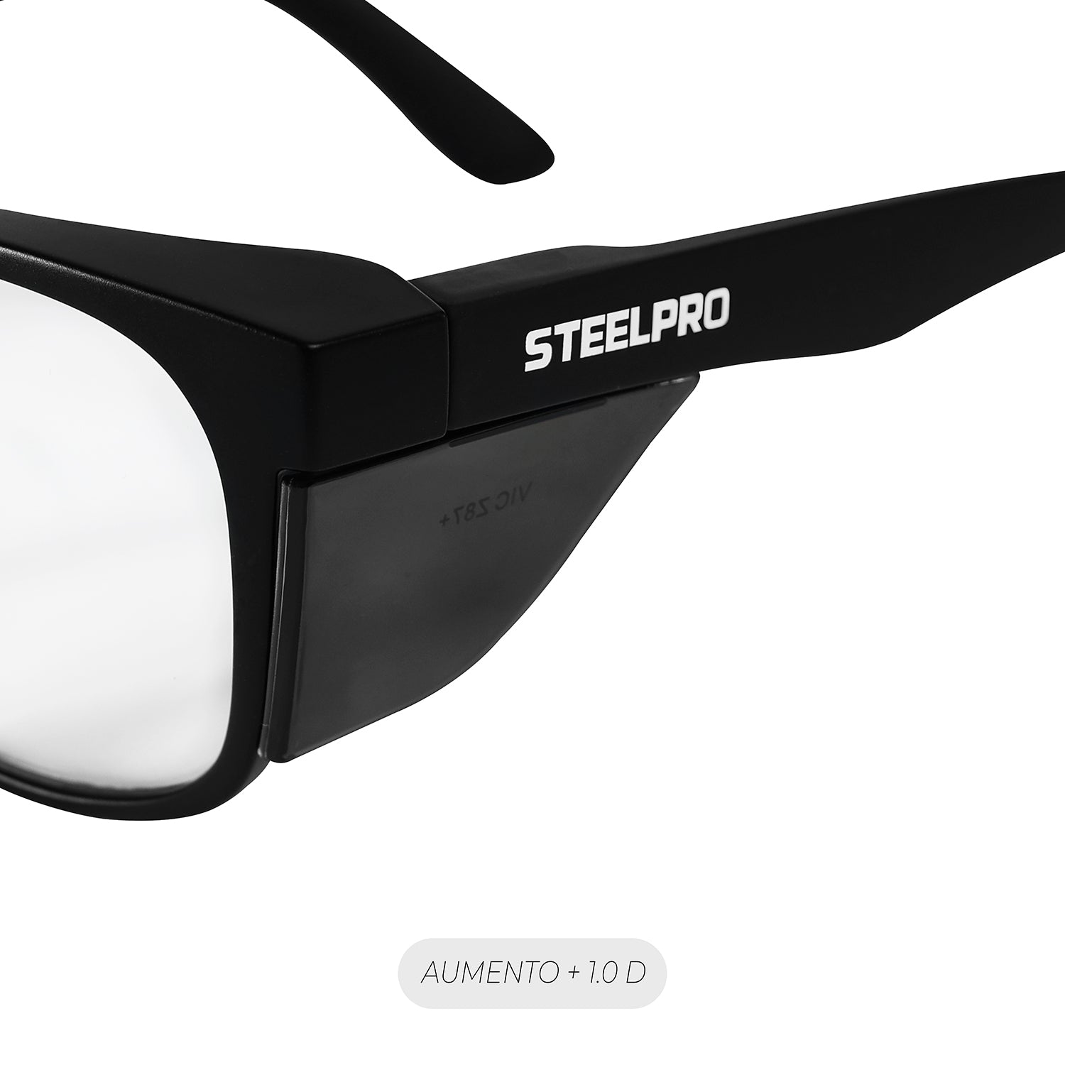 Lente Seguridad Safeblack Claro Full Reader +1.0D Steelpro